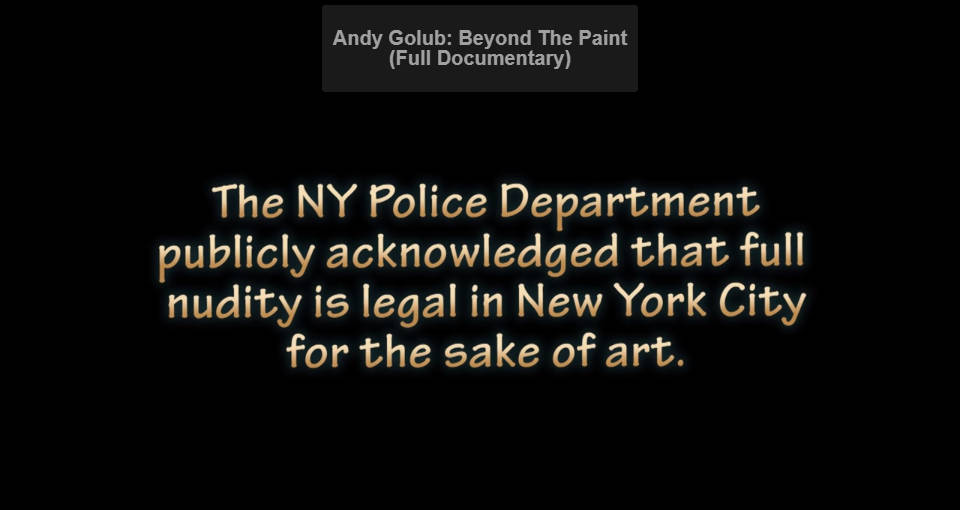 NYPD: … full nudity is legal for the sake of art.