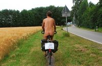 Tour à vélo nu près de Dülmen le 27 juin