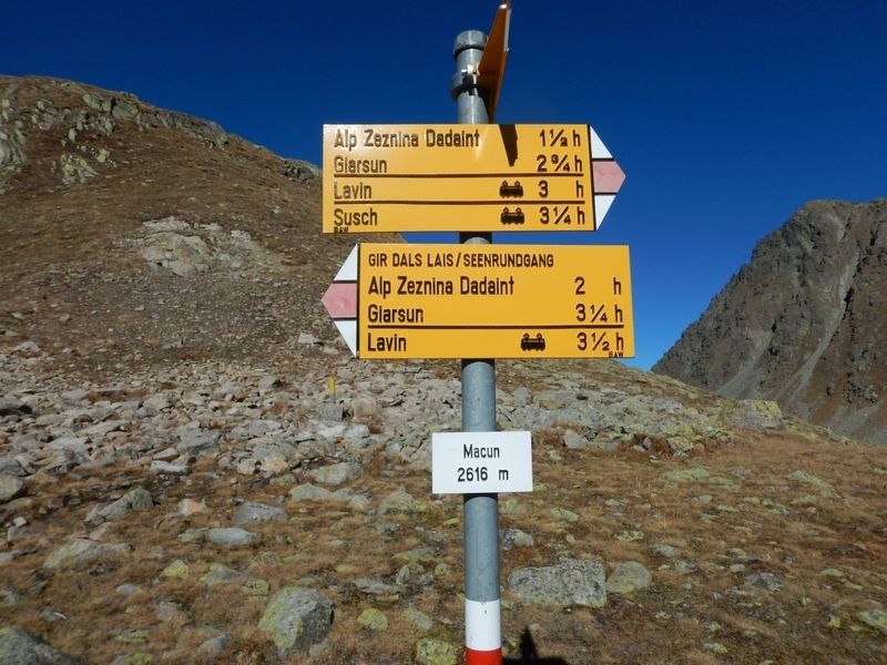 Piz Macun, 2889 m, hauteur 2616 m