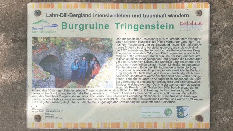 Lahn-Dill 7/8 Informations sur le château de Tringenstein
