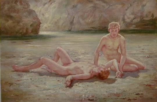 Tuke, Henry Scott (1858–1929) 1911 Bathing group (Noonday heat)