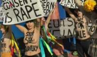 Des militantes FEMEN protestent contre l'esclavage sexuel<br> 